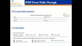 Elements of an IPDP