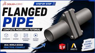 SolidWorks Beginner Tutorial | Design & Assemble a Flanged Pipe with Gasket | Step-by-Step
