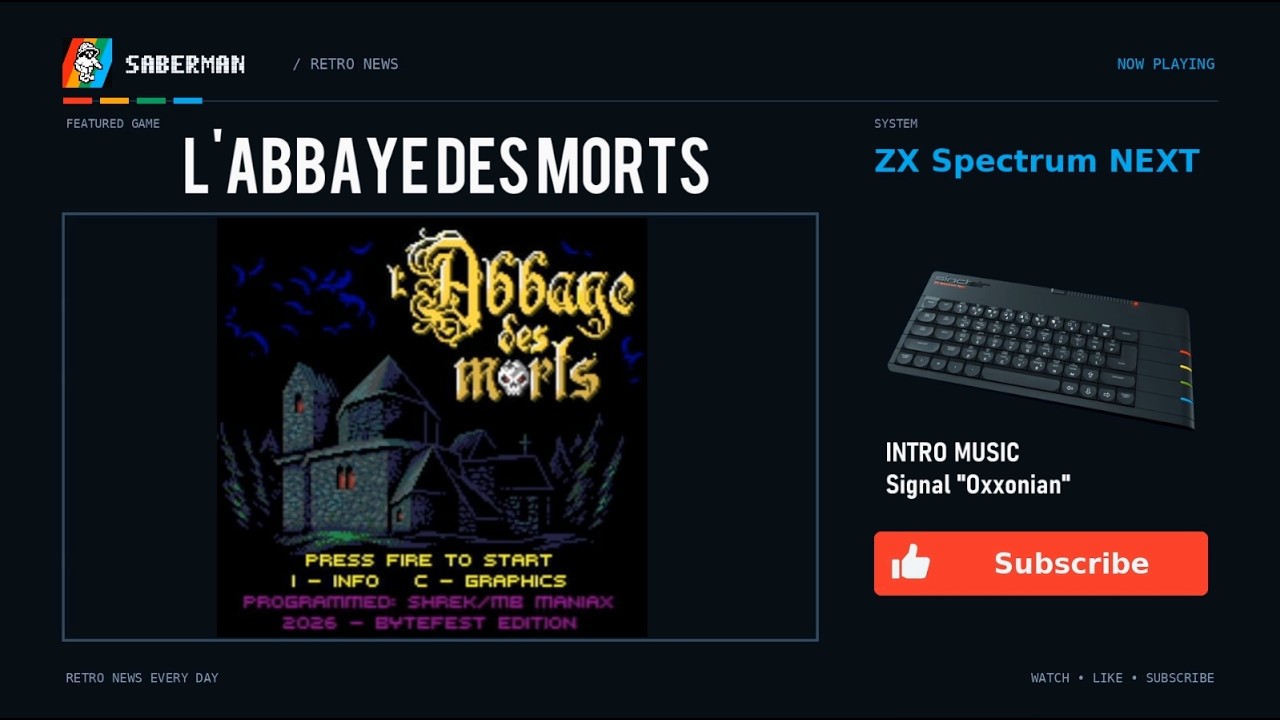 ZX Spectrum NEXT -=L'Abbaye des Morts=- - YouTube