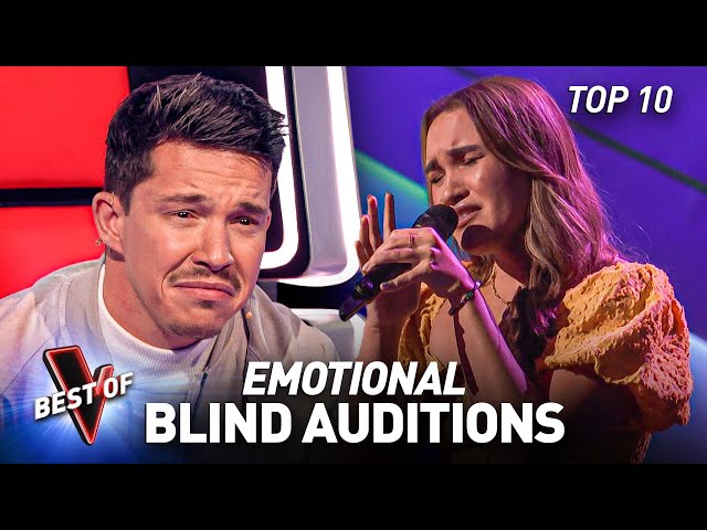 Heartbreaking EMOTIONAL Blind Auditions That Had the Coaches In Tears on The Voice | Top 10 class=