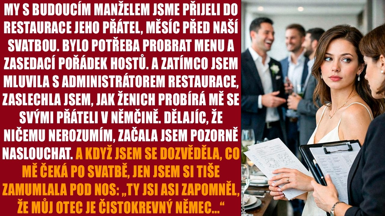 Seděla jsem v kavárně a poslouchala, jak mi snoubenec plánuje život. „Svatba rychle zařídí stěhování do Německa,“ řekl s úsměvem, ale já viděla jen prázdnotu. Druhý den jsem otevřela jeho notebook...