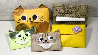 折り紙で簡単に作れる可愛い猫のポケットティッシュカバー~作り方解説付きFantasia