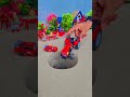 Eicher tractor pushing blue black and red car in pit #jcbtoy #jcb #jcbjcb #jcbvideo #viral