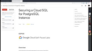 GSP920 Securing a Cloud SQL for PostgreSQL Instance