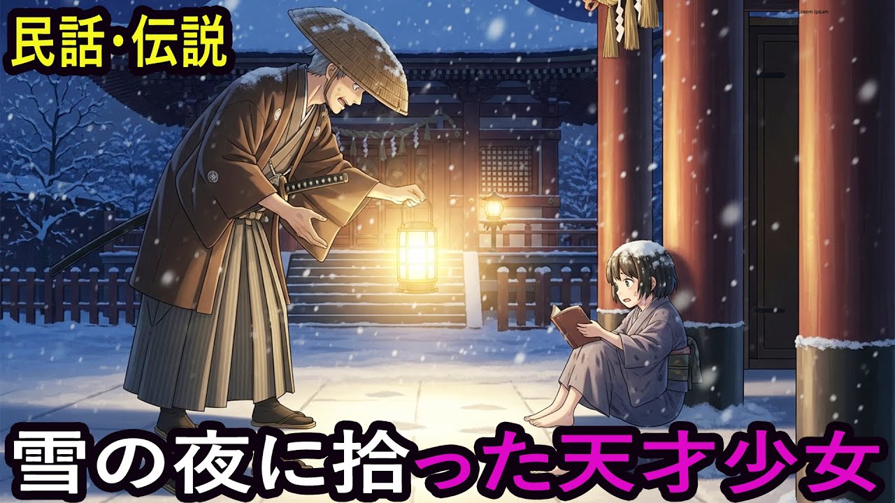 一晩泊めた武士に引き取られた天才少女の運命  野談  伝説  昔話  説話  民話