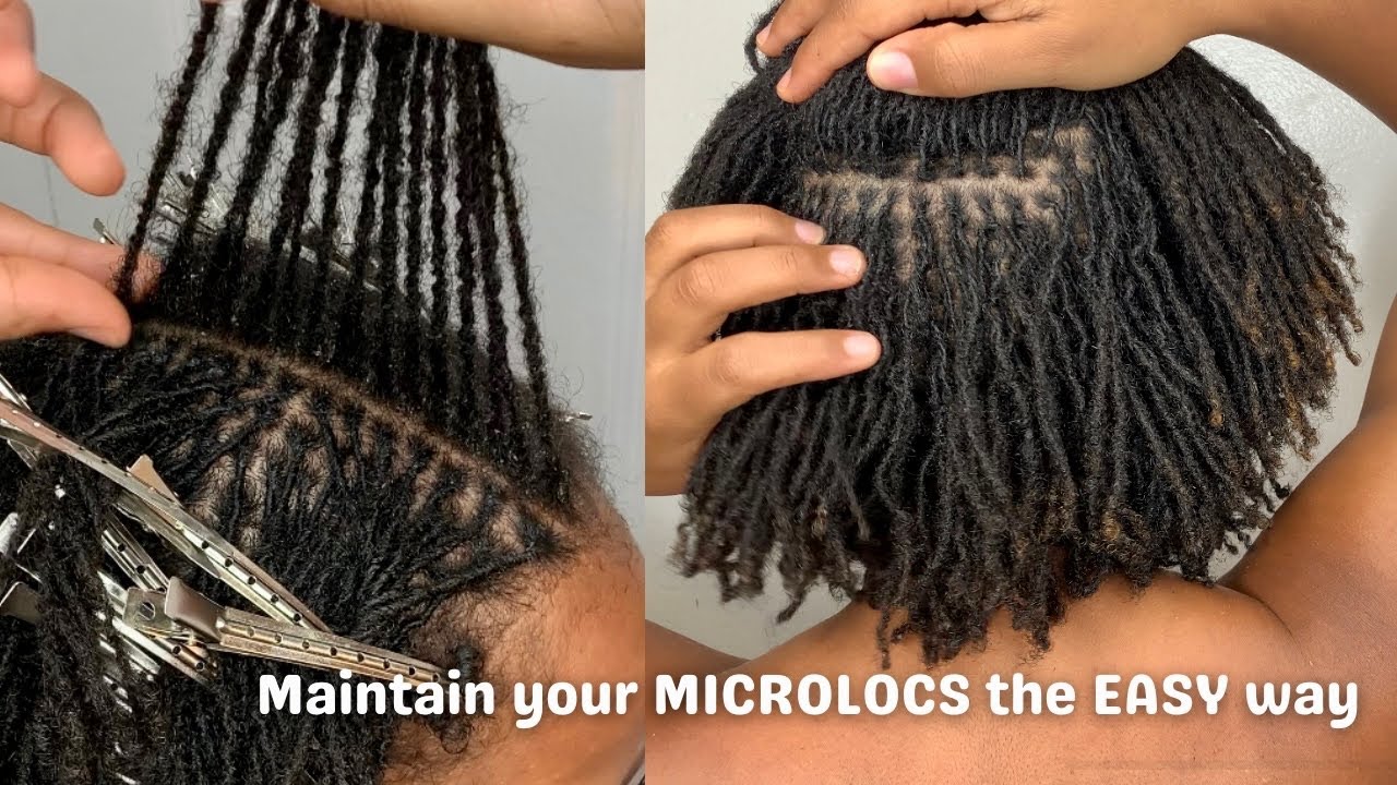 HOW I RETIGHTEN MY MICRO LOCS 1. MOVE EXCESS HAIR OUT THE WAY, This, micro  locs