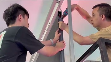 Holographic invisible transparent led display poster installation