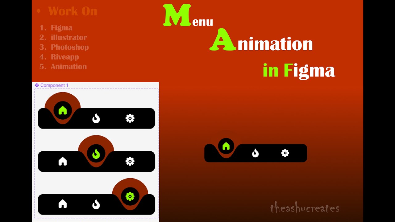 Menu Animation in #figma @theashucreates #menubar - YouTube