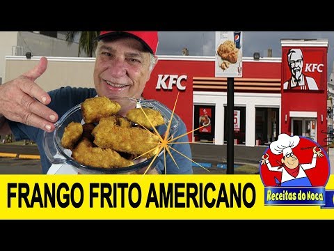 O famoso FRANGO FRITO ESTILO AMERICANO KFC - EMPANADO, SEQUINHO E CROCANTE