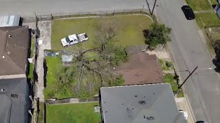 Falling tree hits abandoned home, neighbors worry it could be a problem for them