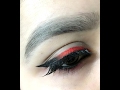 Red And Black Ombre Eyeliner Look