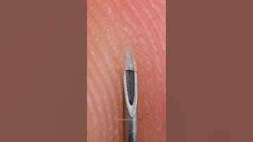 Satisfying ASMR  Syringe Needle Interaction with Skin Macro View