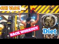 BACK WORKOUT 💪 || GYM 🏋️WORKOUT AND DAILY 🌅ROUTINE || 4TH VLOG || #Vlog24ak #motivation #gym