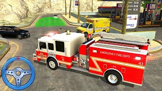Fire Truck Driving - Coast Guard Beach Rescue Team - Android Games screenshot 2