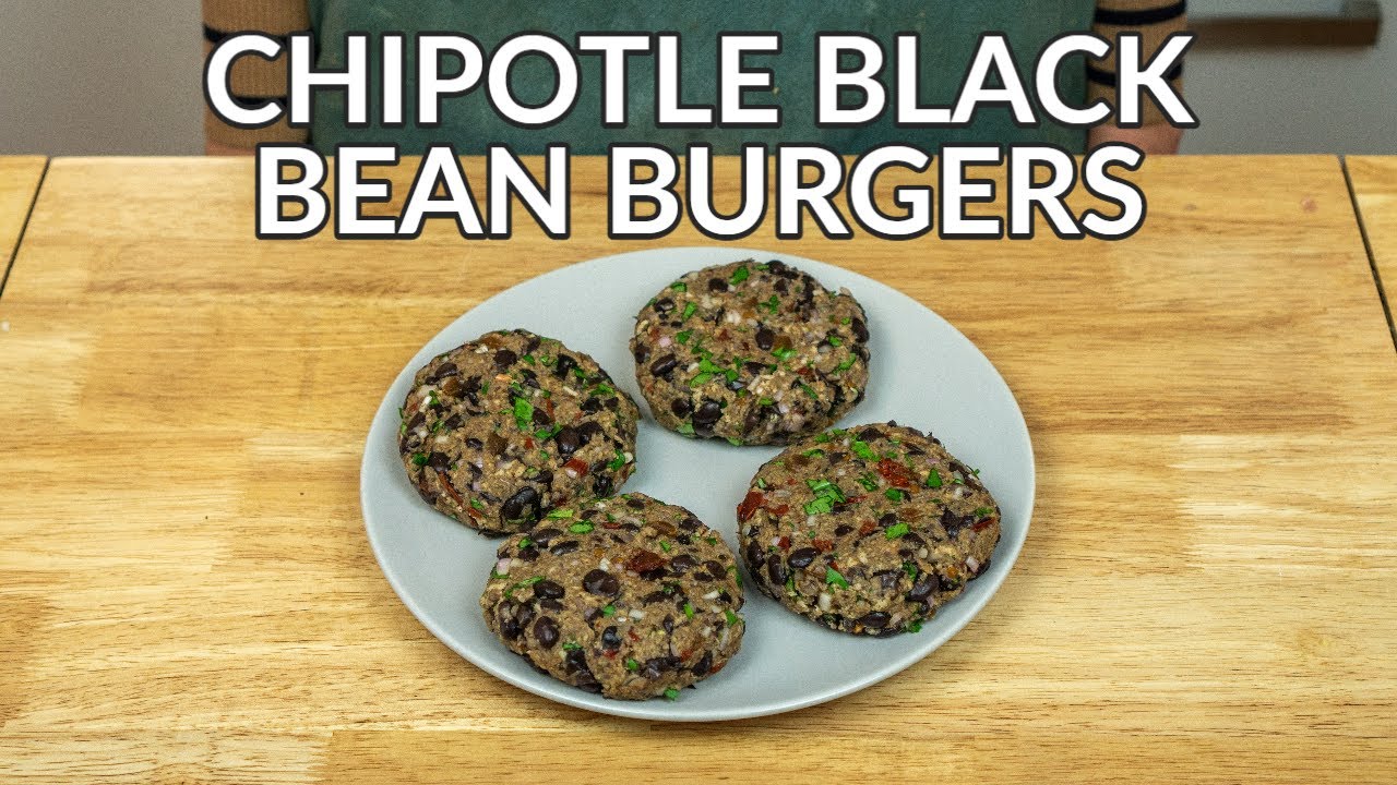 EASY Chipotle Black Bean Burger Recipe (Veggie Patty!) - YouTube