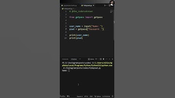 Hide password while taking input in python 🐍🧑‍💻 #coding #programming #python #passwordmanagement