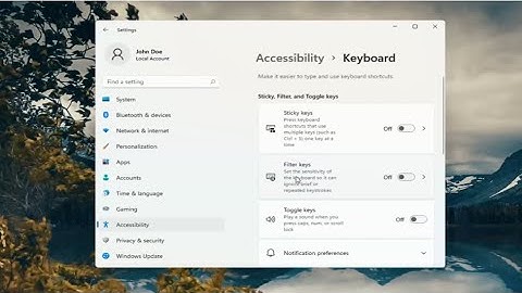 How To Turn Filter Keys On or Off in Windows 11 [Tutorial]