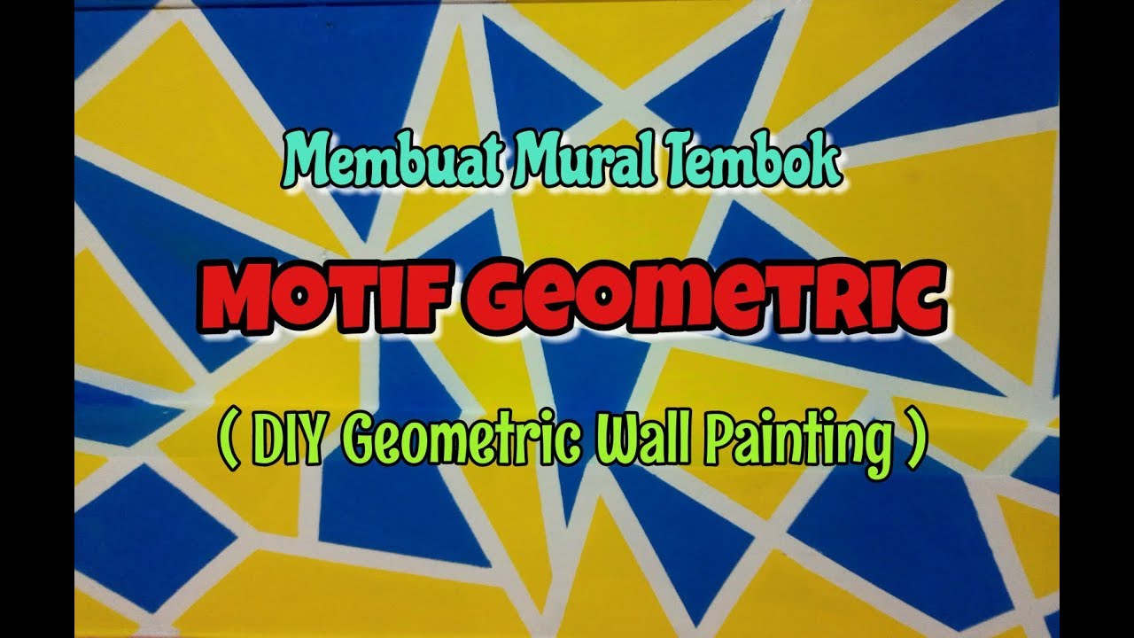 Membuat Mural Lukisan Motif Geometric ( DIY Geometric Wall Art ) YouTube