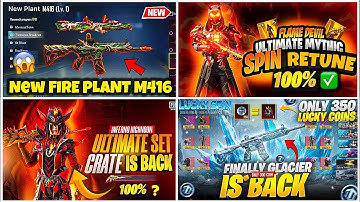 🔴 NEW FIRE PLANT M416 CONFIRMED | NEXT M416 GLACIER LUCKY SPIN RELEASE DATE | 4.2 NEW ULTIMATE SET 🤩