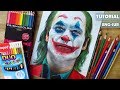 Dibuja al Joker con colores escolares - Joaquín Phoenix