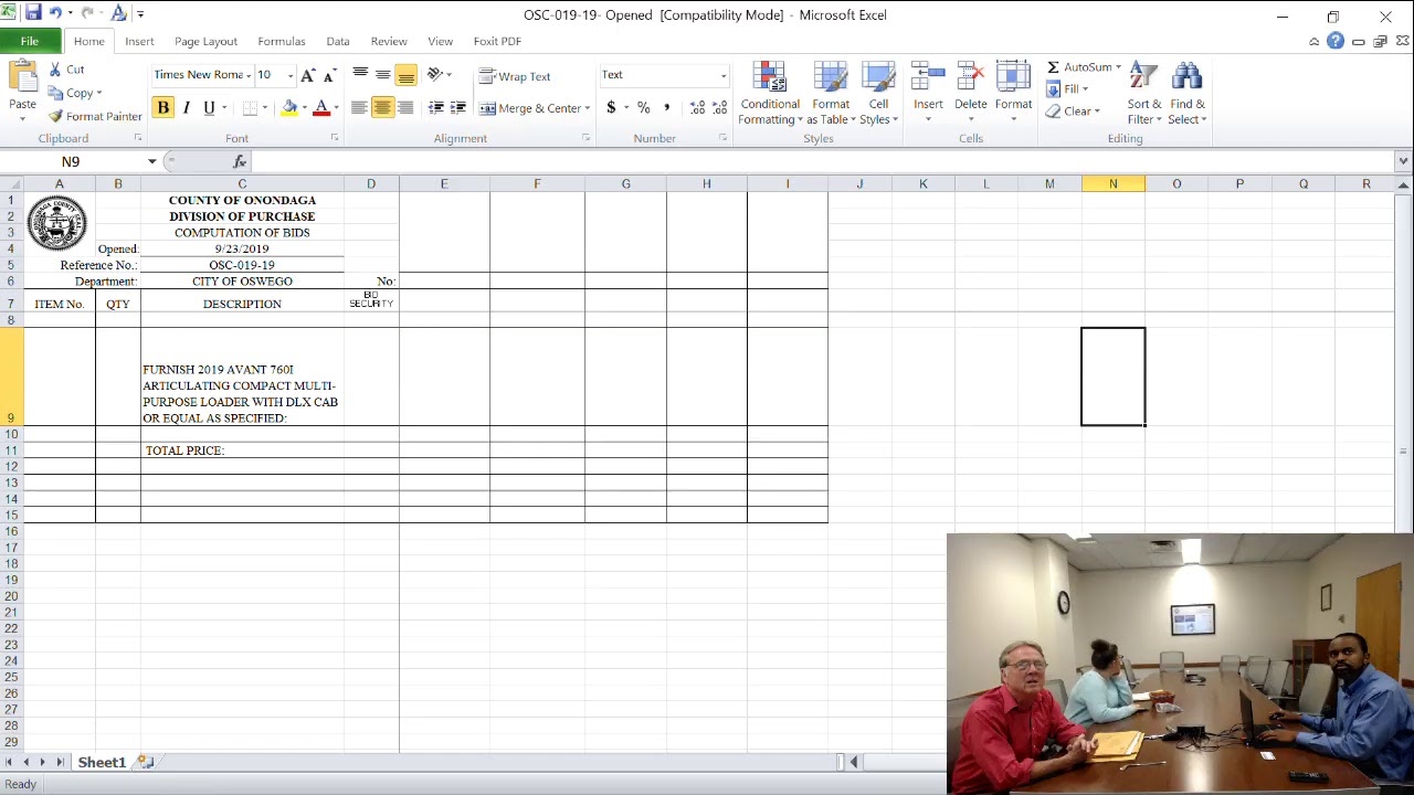 Purchasing Bid Town of Fabius00619 YouTube