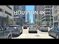 Houston 4K - Skyscraper Drive - Driving Downtown - Texas USA