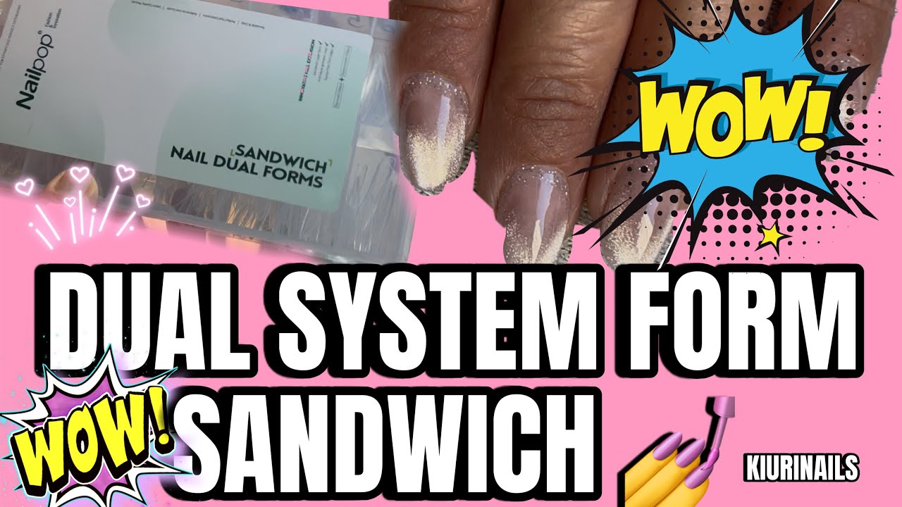 COMO REALIZARTE TUS UÑAS COM DUAL SYSTEN FORM SANDWICH 🎊FÁCIL PASO A PASO 💞