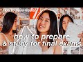 HOW TO PREPARE & STUDY FOR FINAL EXAMS | best study and organization tips to ace your finals