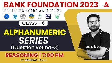 Alphanumeric Series  Reasoning Tricks for Bank Exams 2023 by Saurav Singh | Class-6