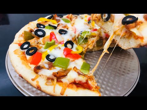 Chicken Pizza | Without Oven at home | Pizza recipe | പിസ്സ