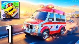 Blocky Highway Traffic Racing - Gameplay Walkthrough Part 1 - Endless Arcade Fun Game(Android & iOS)