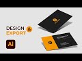How to design and export a professional business card in illustrator
