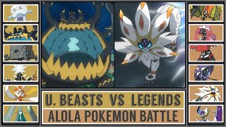 LEGENDARY POKÉMON vs ULTRA BEASTS | Alola Pokémon Battle