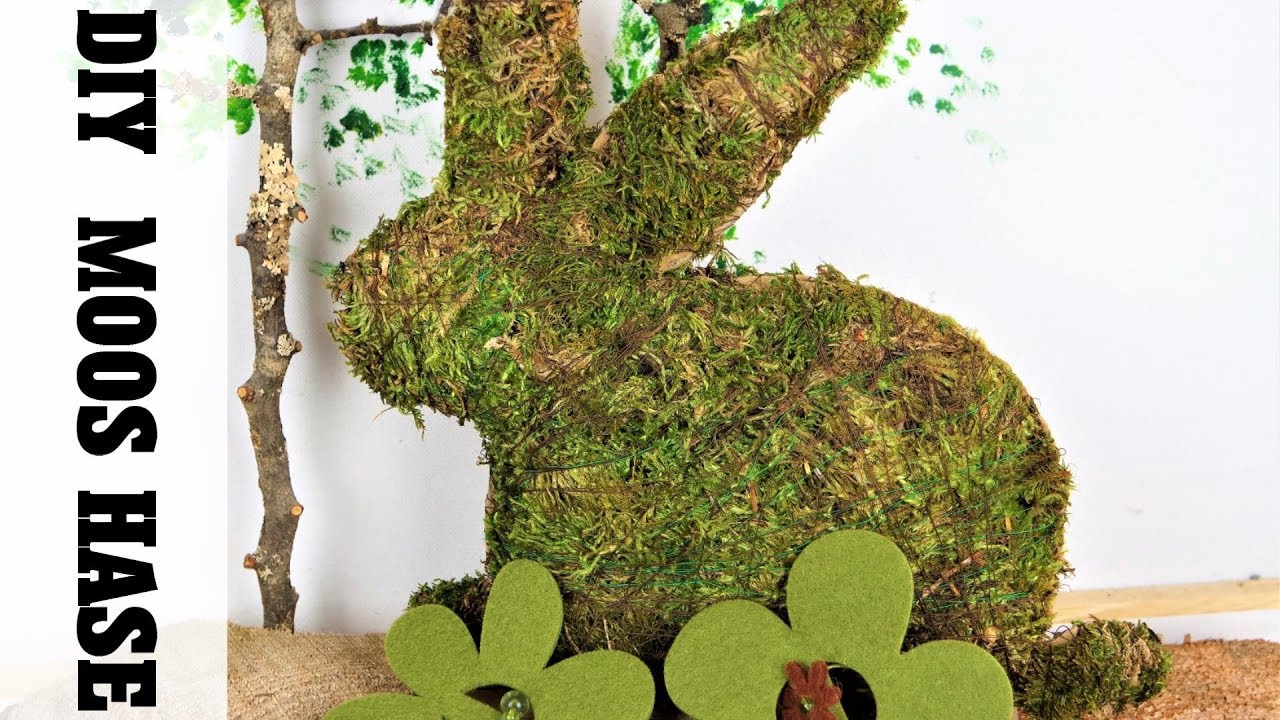 DIY: MOOS HASE - basteln mit Moos