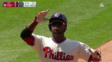 ARI@PHI: Herrera opens scoring with a solo home run