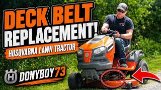 How To Replace a Deck Belt on a Husqvarna Lawn Tractor #RidingMowerRepair #MowerDeck
