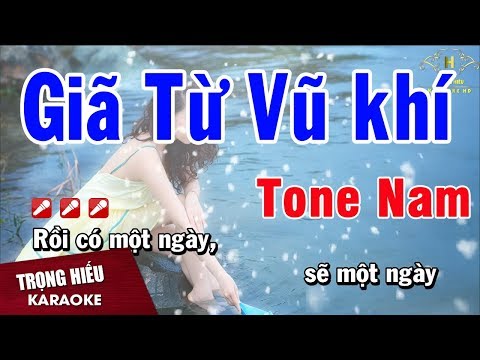 Karaoke Giã Từ Vũ Khí Tone Nam Nhạc Sống | Trọng Hiếu