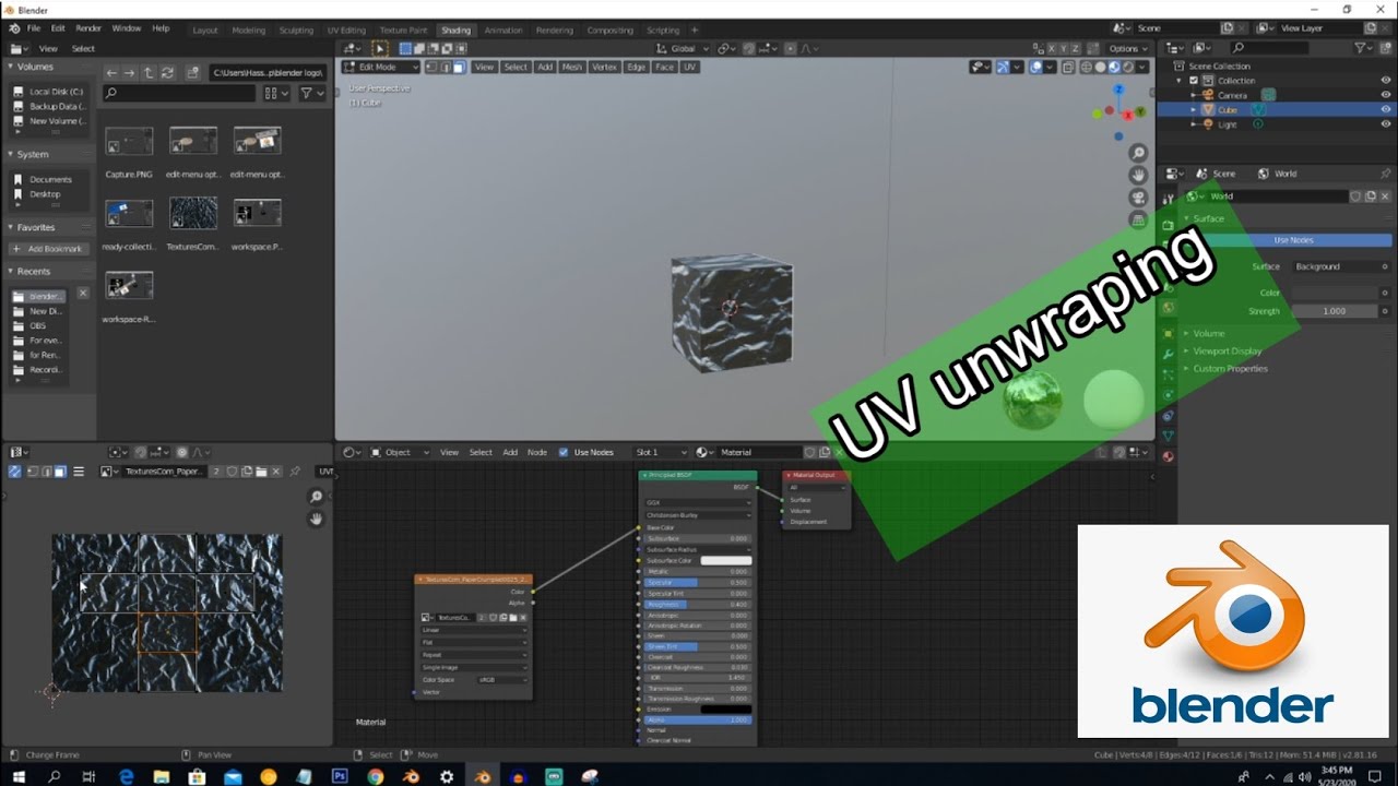 UV unwrapping in blender ep 6 - YouTube