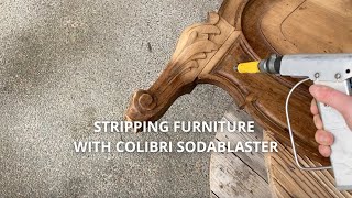 Stripping furnitures with Colibri sodablaster - Demonstration - ACF