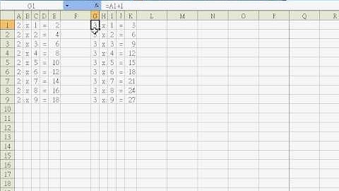 E01 用Excel做九九乘法表(3) 呂老師.avi