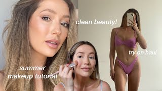 VLOG: clean beauty tutorial, clothing haul + book mail!