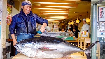 Người Nhật Sẻ Thịt Cá Ngừ Làm Sashimi - Ẩm Thực Nhật Bản