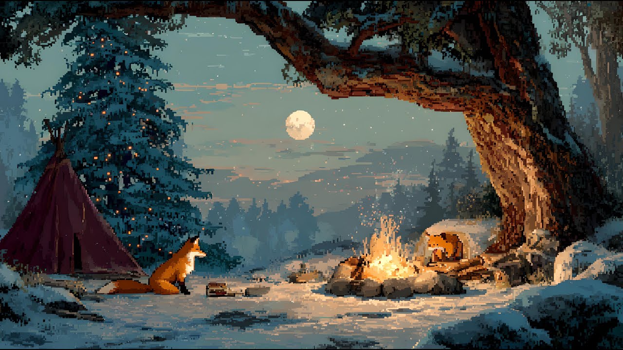 Cozy Campfire Gathering | Ambient House 16-Bit Music | Peaceful Relaxation