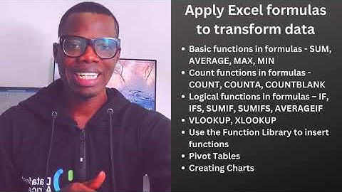 Microsoft Excel Tutorial in Yoruba (Part 3): Apply Excel formulas to transform data