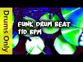 Backing track  funk drum beat  110 bpm jim dooley