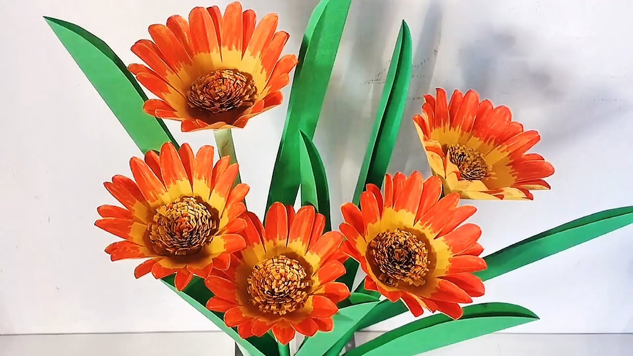 Beautiful and Textured Paper Flower Bouquet | DIY Paper Craft