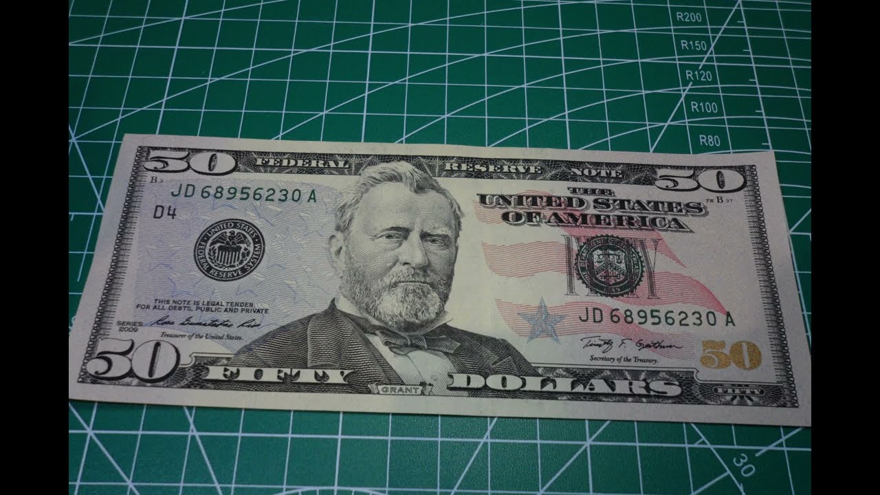 Up Close with a US $50 Bill