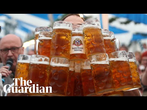 Smashed: German tax inspector breaks beer-carrying world record