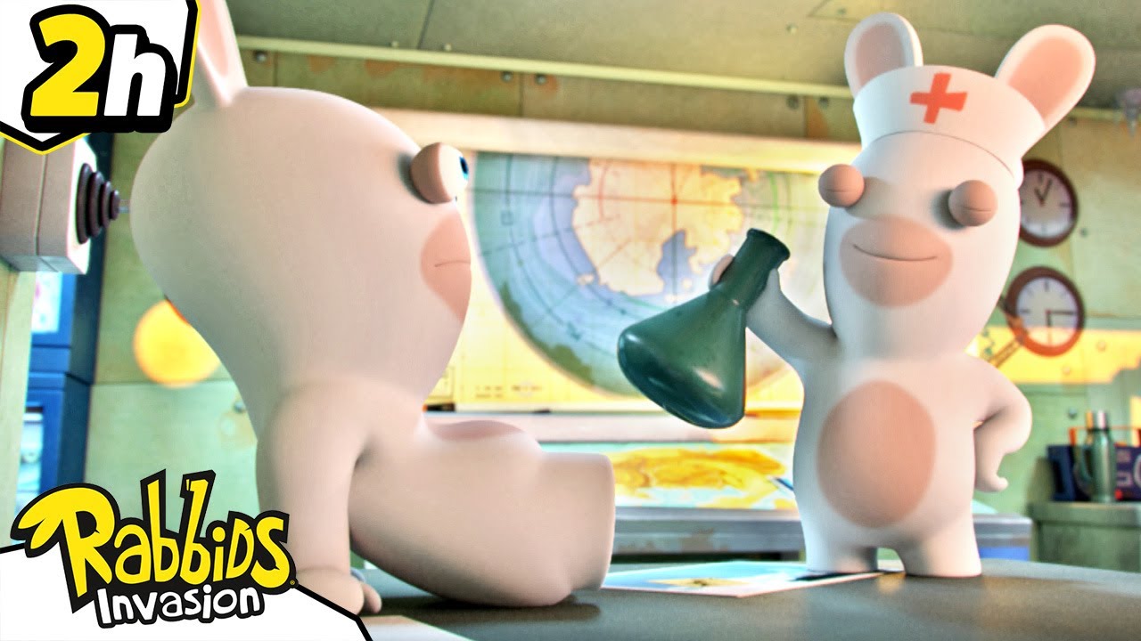 Rabbid got sick 🤒 | RABBIDS INVASION 🐰 | 2H Compilation | Cartoon for ...