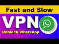 Your Whatsapp VPN Fast and Slow ? 2026